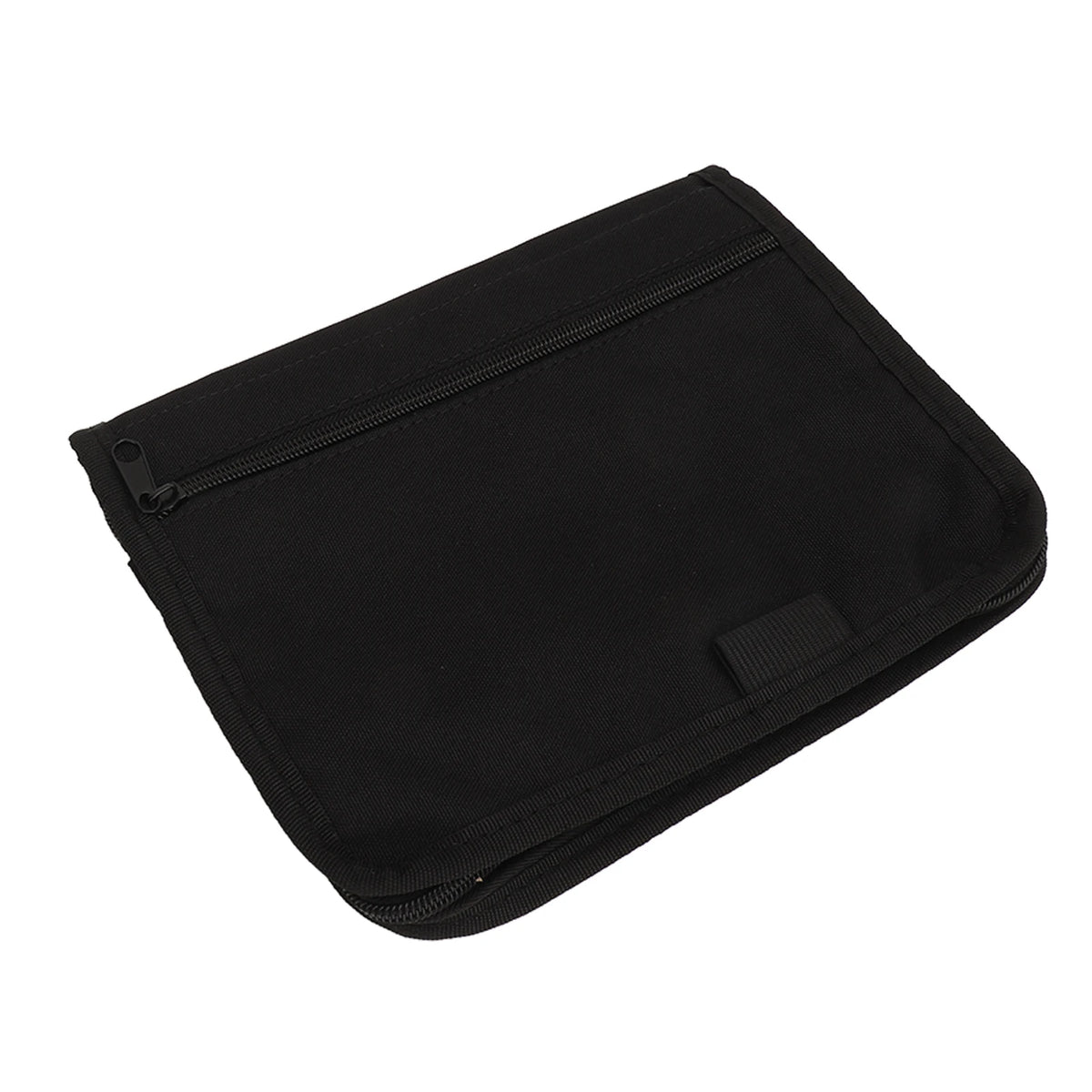 Organisateur de coffre de voiture noir avec six poches.