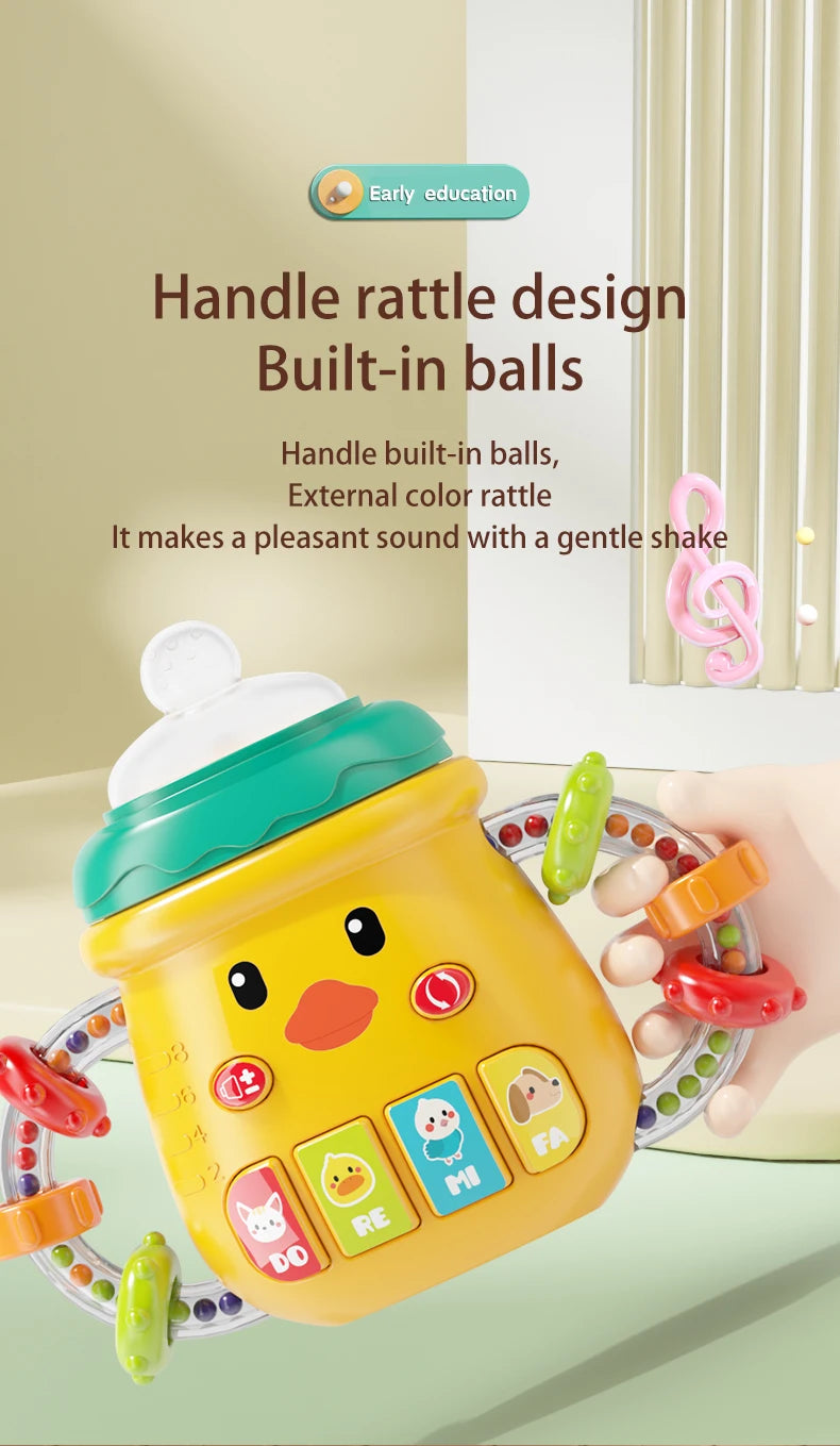 Baby Musical Feeding Bottle Pacifier Rattle Toy