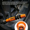 Orange and black air release valve for tire deflation, featuring an upgraded triple impeller guide vane structure.