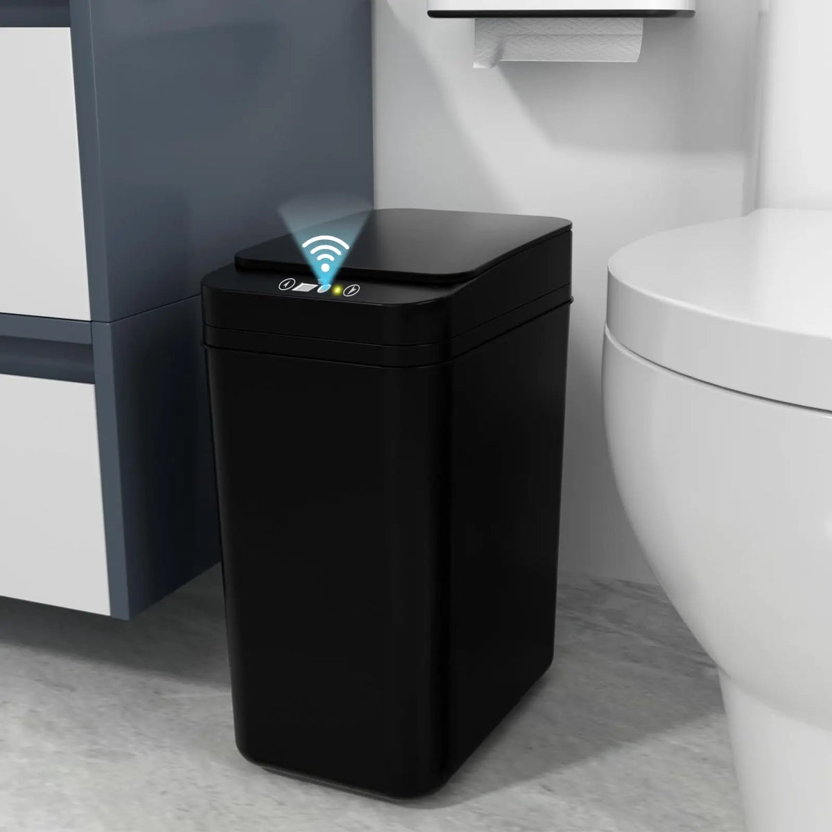 Touchless Motion Sensor Trash Can with Auto-Open Lid