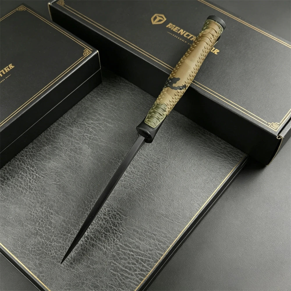 Full Tang Fixed Blade Knife with Ergonomic Rubber Handle