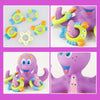 Floating Octopus Bath Toy with Ring Toss Game