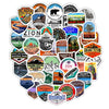 National Park Waterproof Sticker Pack for Laptops, Skateboards & More