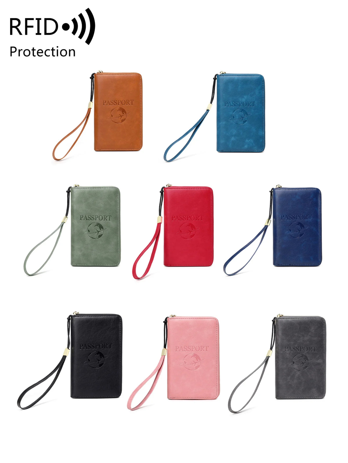 RFID-Blocking Travel Passport Holder with Card Slots