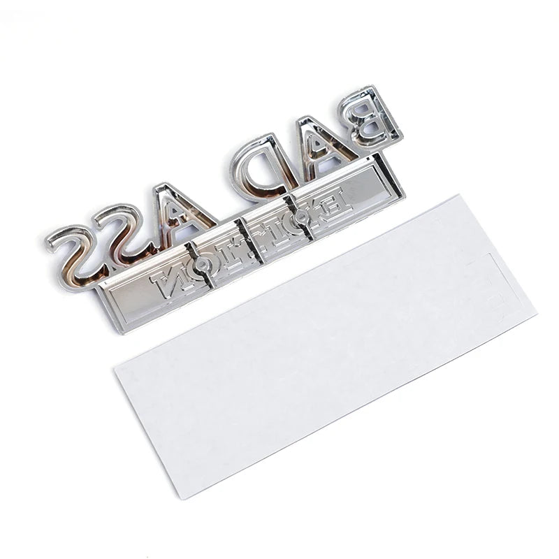 Chrome 3D metal badge emblem with the letters AA and MODEL visible on a white background
