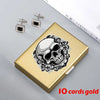 Skull Print Stainless Steel Credit Card Holder Wallet
