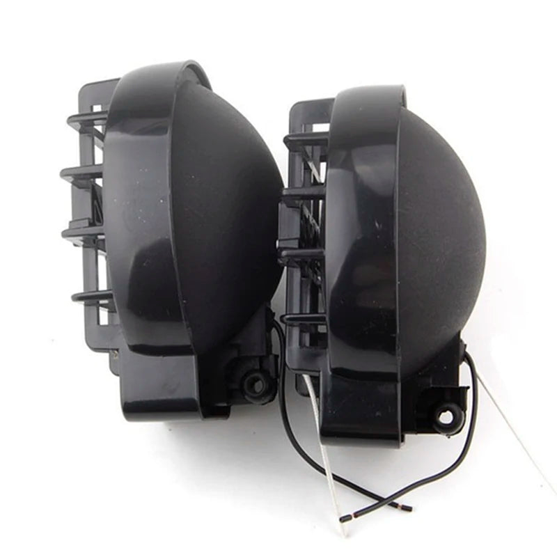 A pair of black universal 5.5 inch round LED-Halogen fog lights for trucks and SUVs.