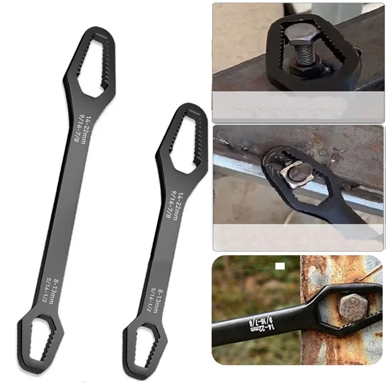 Double-Head Self-Tightening Multifunctional Wrench