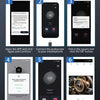 A six-step guide showing how to download and use an inspection camera app on a mobile phone.