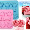 Pet Paw Print Silicone Mold Set for Baking and Treats