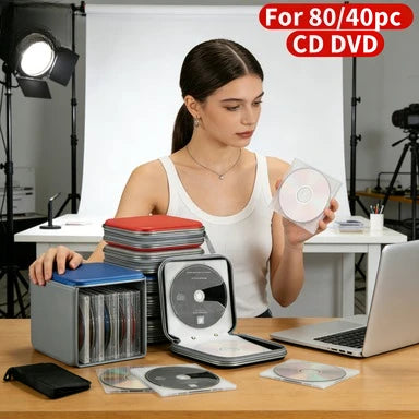 EVA Hard Shell CD/DVD Storage Case – Holds 40 Discs