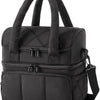 Insulated Double-Deck Lunch Bag with Leakproof Lining