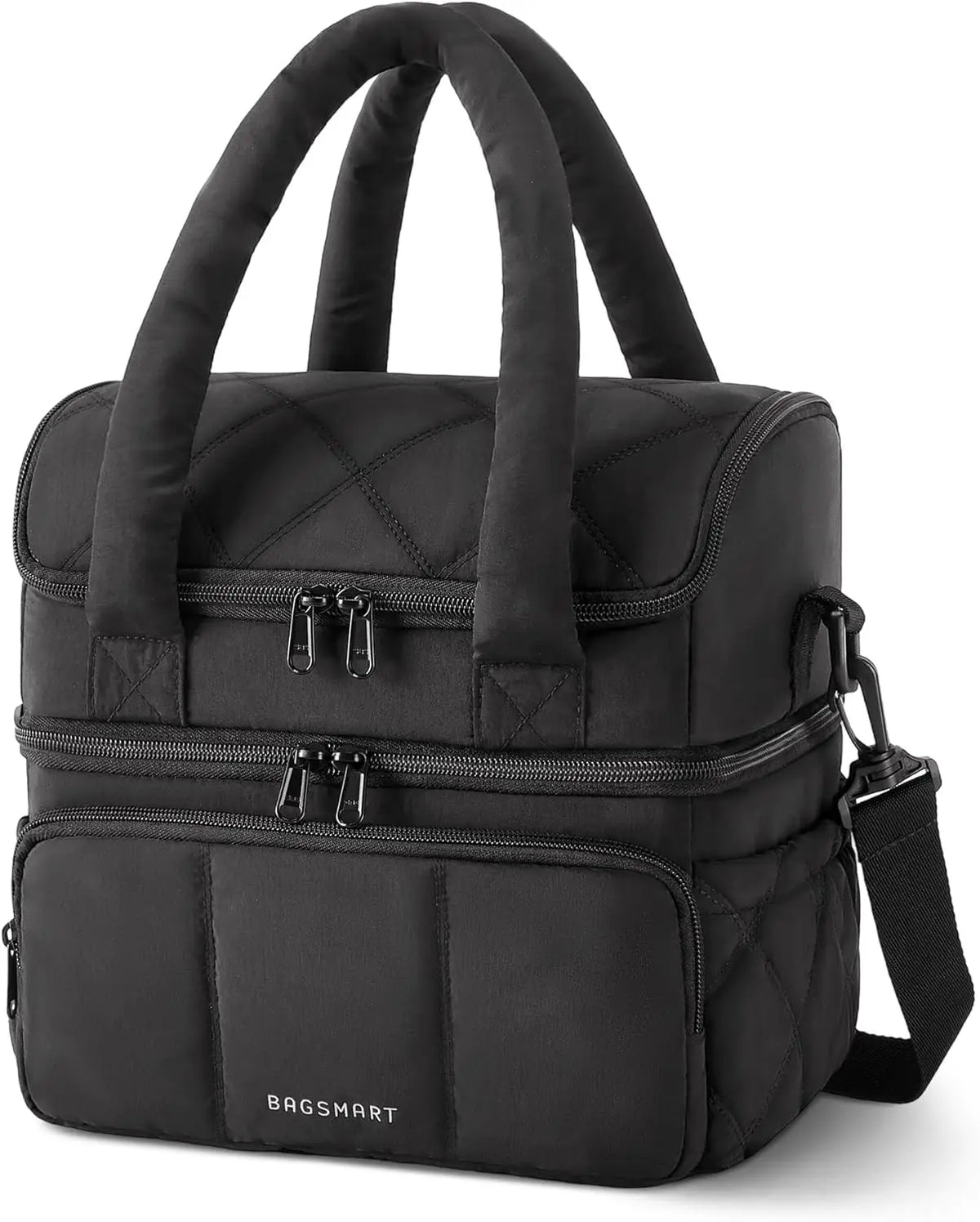Insulated Double-Deck Lunch Bag with Leakproof Lining