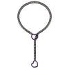 Heart Charm Cuban Link Necklace in Stainless Steel
