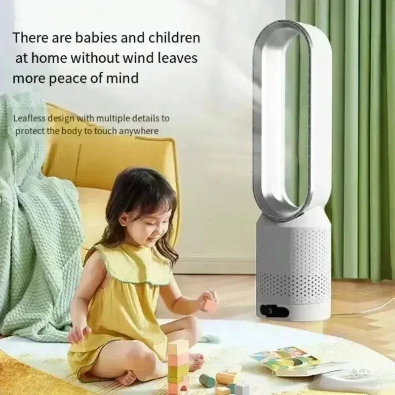 Smart Bladeless Tower Fan with Remote Control