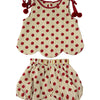 Girls' Sleeveless Dot Print Tank Top and Lantern Shorts Set
