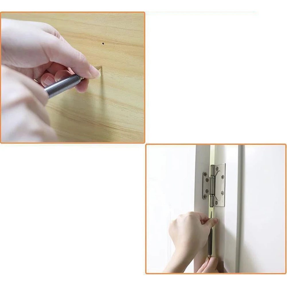 Spring-Loaded Dual-Head Nail Setter with Hinge Pin Remover (2-Piece Set)