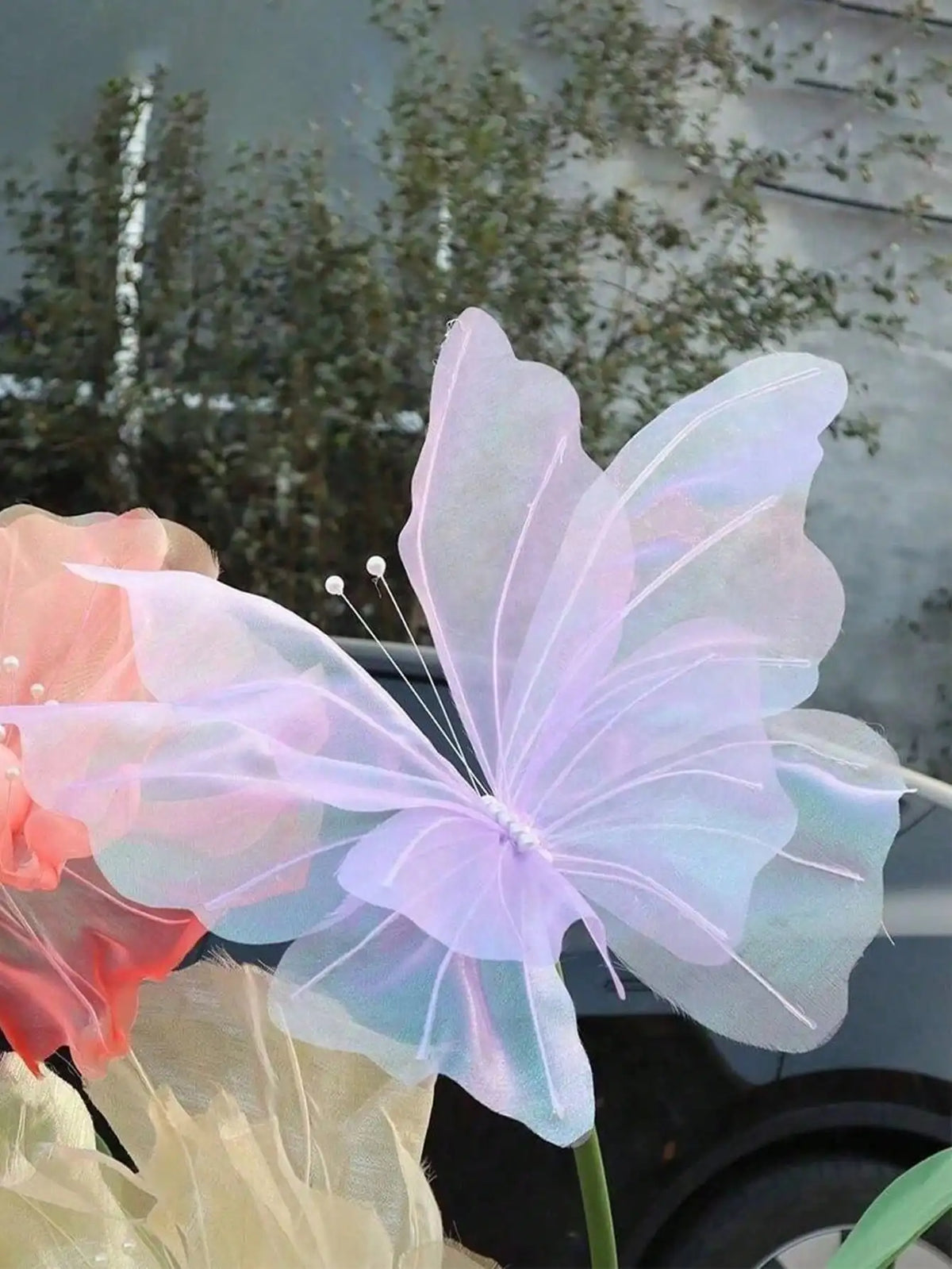 Lifelike 3D Silk Butterfly Decoration for Events and Photography