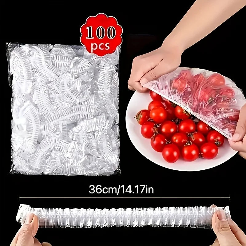 Reusable Silicone Food Covers - Set of 100