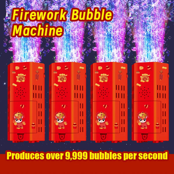 Feuerwerk-Bubble-Maschine mit Musik und Lichtern