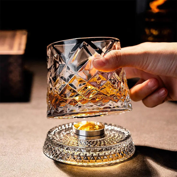Crystal 360 Rotating Whiskey Glass