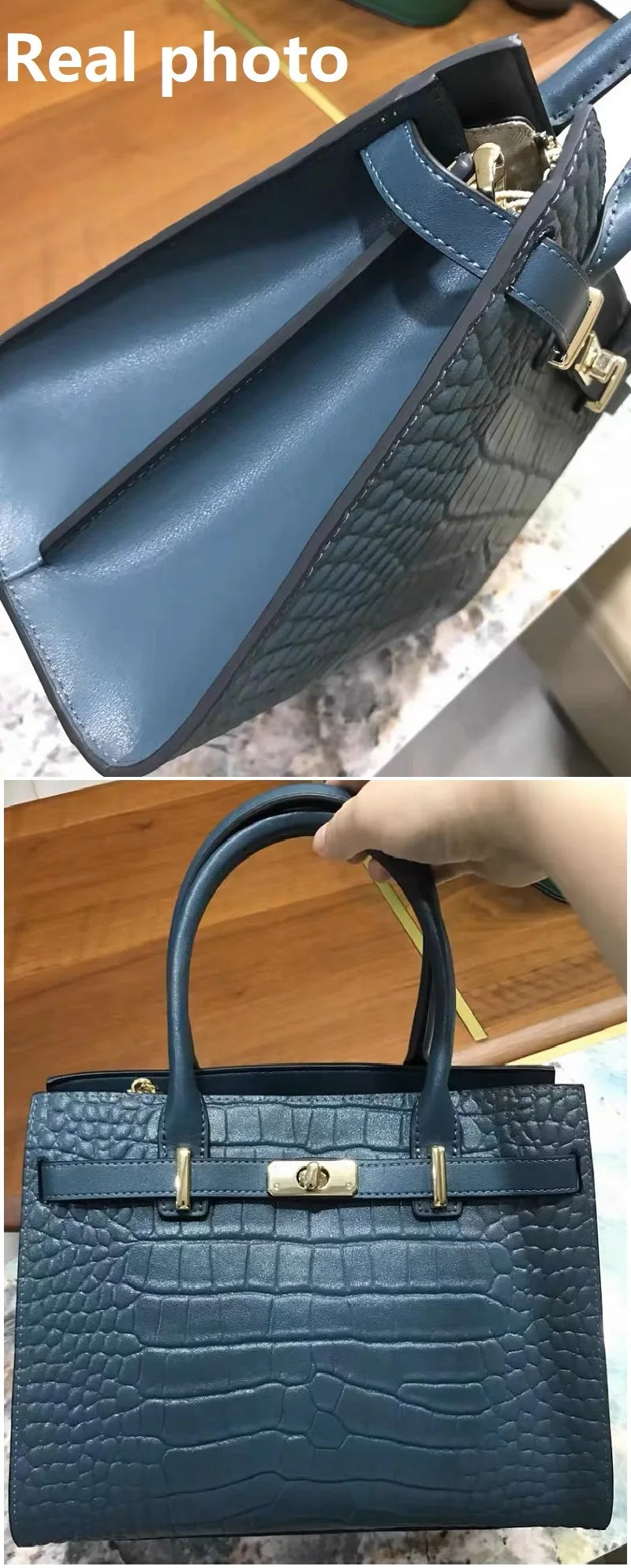 Elegant Genuine Leather Shoulder Bag for Women with Top Handle