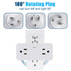 8-Outlet Wall Power Hub with USB-C and USB-A Ports and Surge Protection