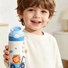 Botella de Agua de Acero Inoxidable Aislada para Niños con Pajita