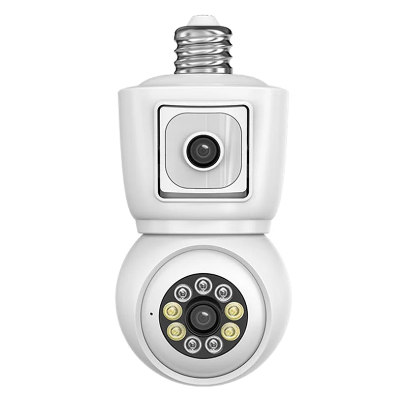 Smart WiFi Dual-Lens Security Camera Bulb, E27 Base