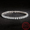 Elegant 925 Sterling Silver Tennis Bracelet with Cubic Zirconia