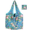 Foldable Nylon Reusable Shopping Bag with Floral Print