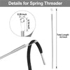 Details for a spring threader showing the length and components of the tool.