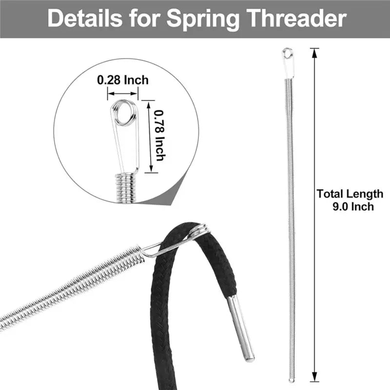 Details for a spring threader showing the length and components of the tool.