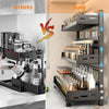 Adjustable 3-Tier Countertop Spice Rack with Knife Holder