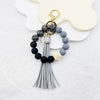Boho Silicone Bead Keychain with Tassel