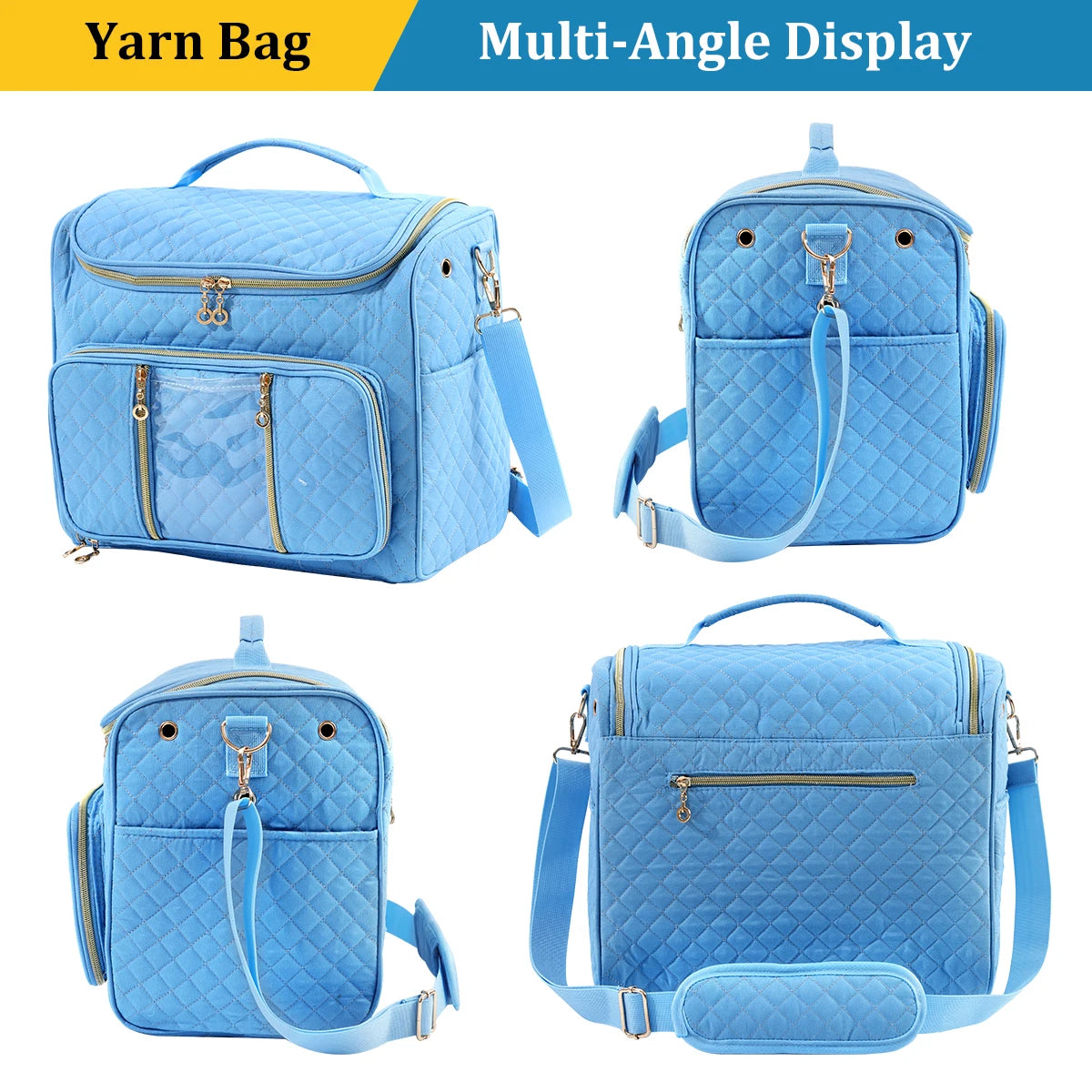 Portable Yarn Storage & Crochet Organizer Bag
