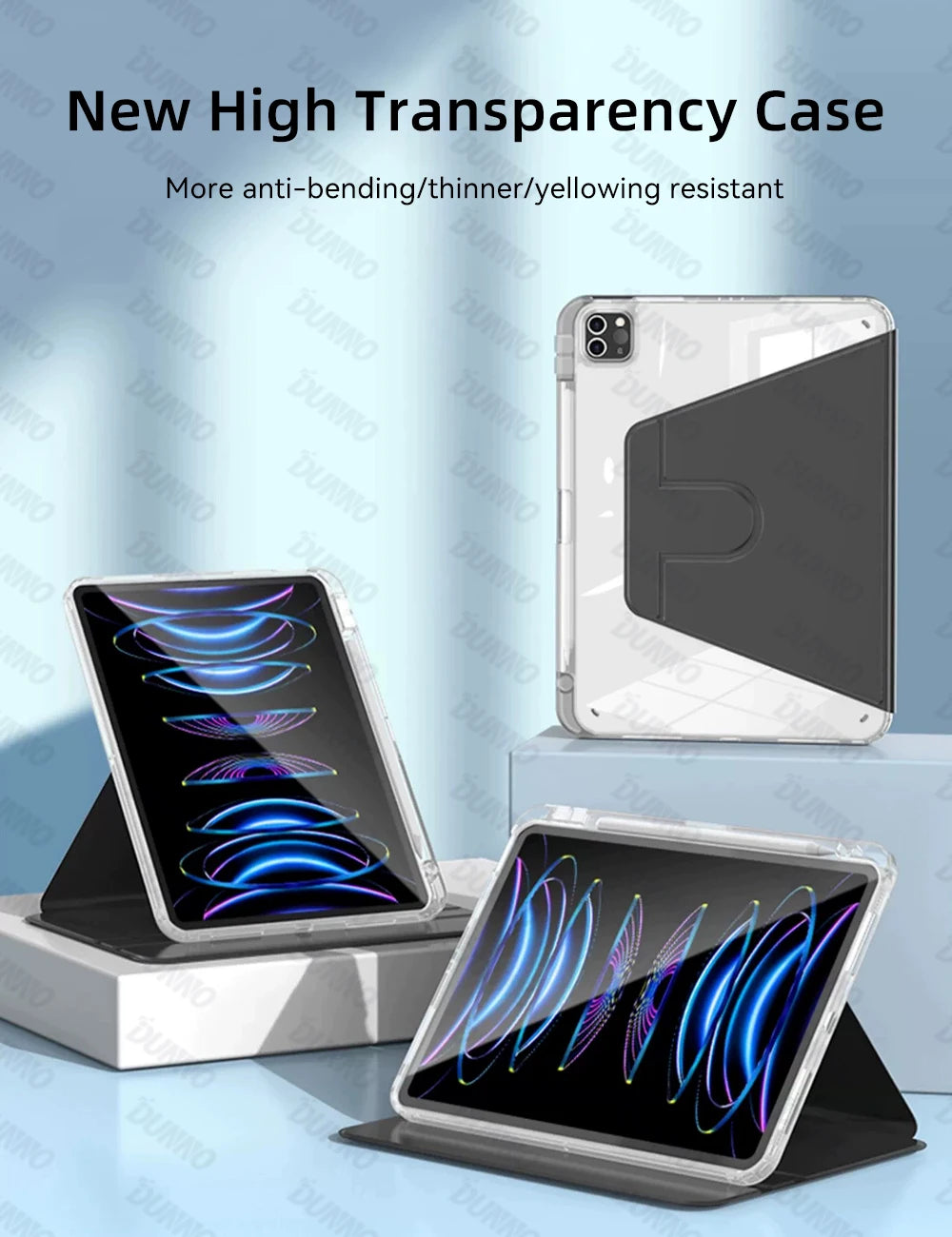 360° Rotating iPad Case with Pencil Holder