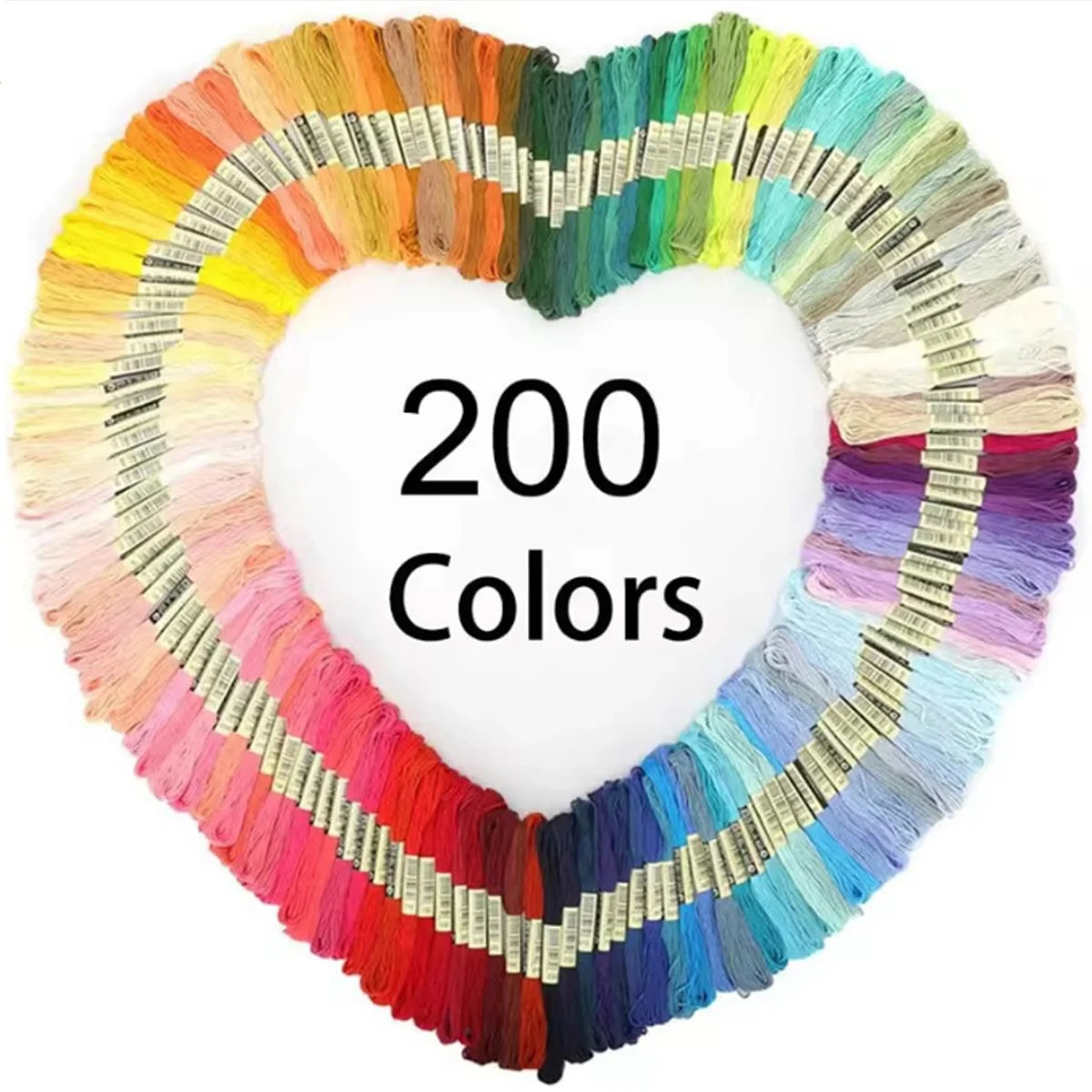 250-Color Embroidery Floss Collection for Cross-Stitch and DIY Crafts