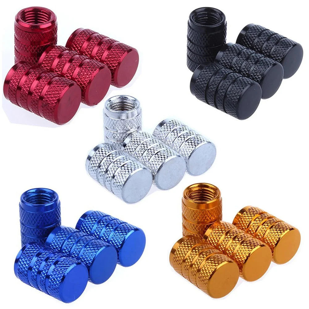 Aluminum Tire Valve Stem Caps – Set of 4