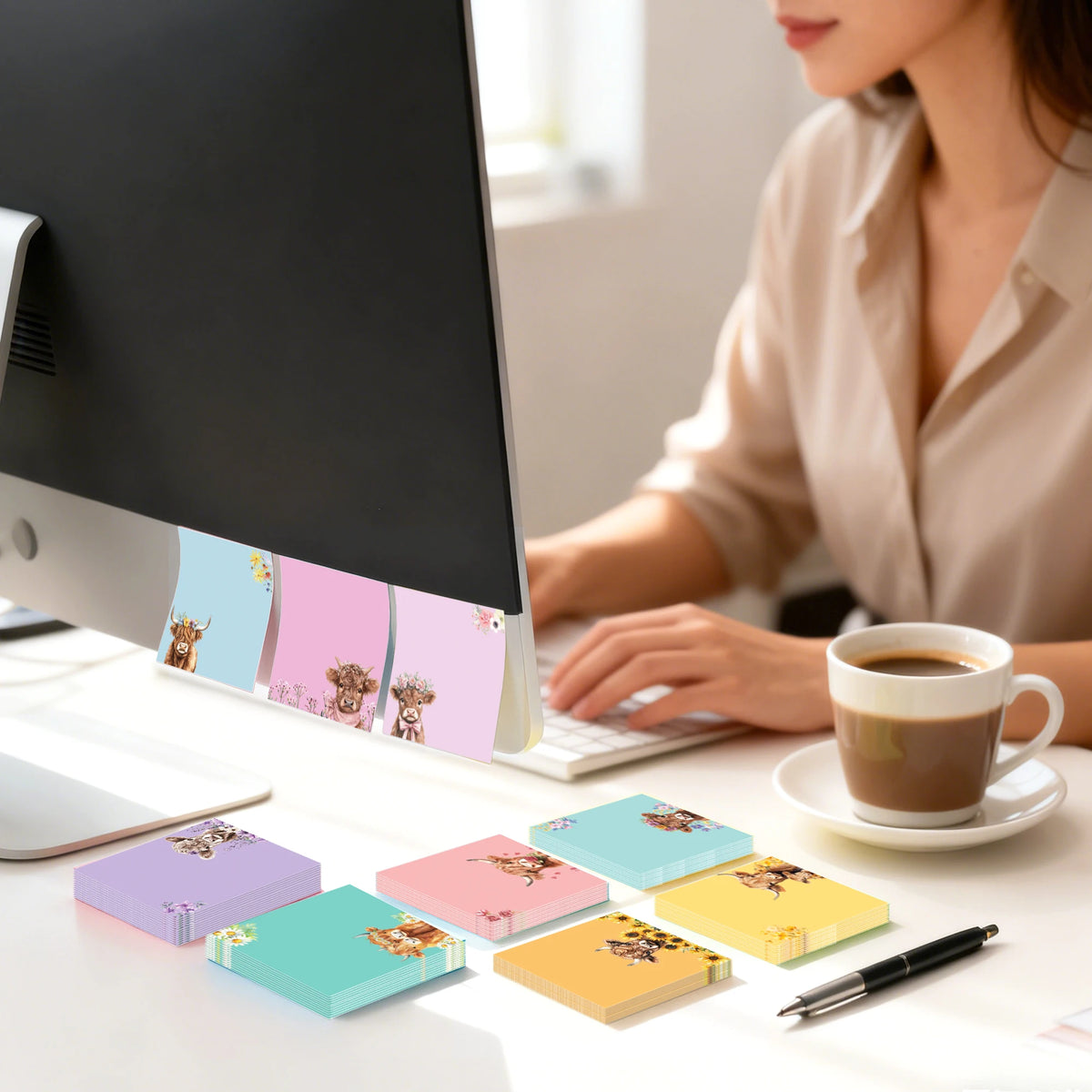 Rustic Highland Cattle Memo Pads