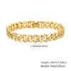 Bracelet Chaîne à Anneau de Papier Doré avec Pierres CZ
