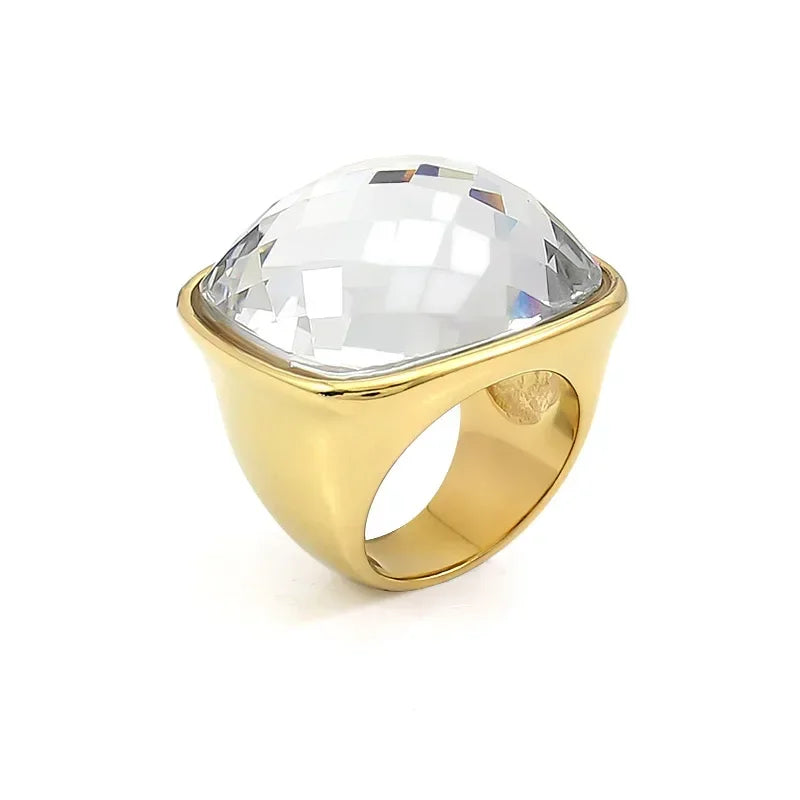 18K Gold Plated Turquoise Statement Ring