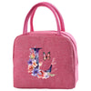 Insulated Canvas Lunch Bag with Butterfly Letter Pattern