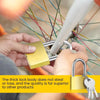 A hand holds a thick gold-colored padlock with keys, demonstrating its superior quality and security.