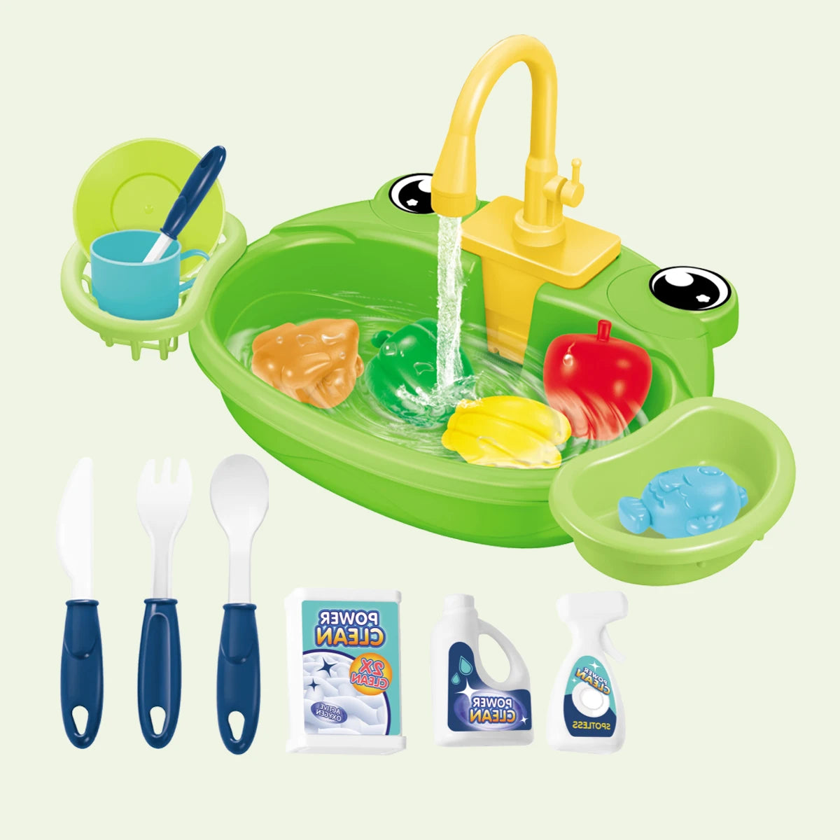 Kids Electric Toy Dishwasher with Automatic Water Cycle