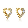 Geometric Gold Plated Huggie Hoop Earrings