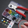 Metal Sewing Buttons with Installation Pliers (50-Piece Set)