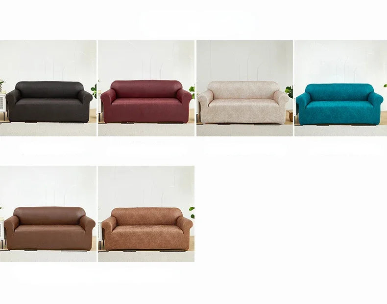 PU Leather Sofa Slipcover with Anti-Slip Backing