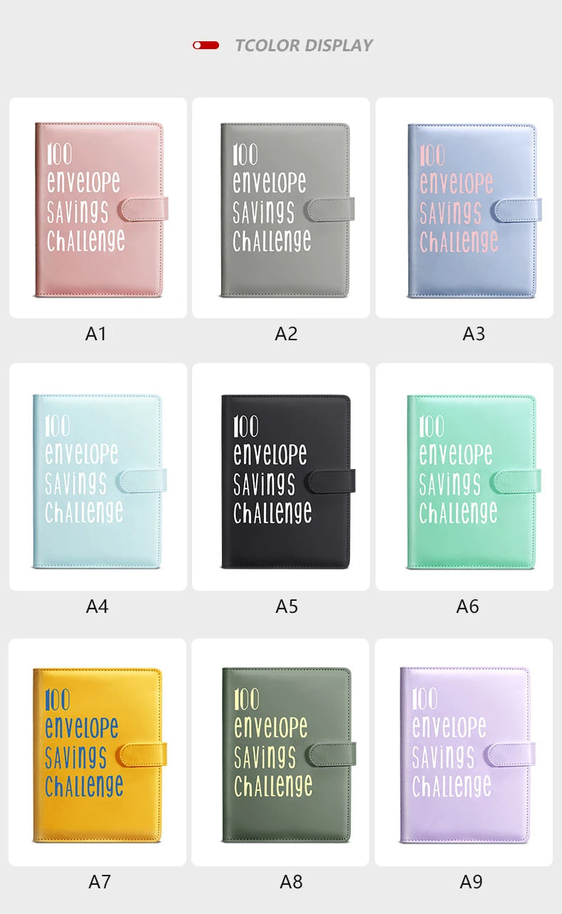 A5 Cash Savings Challenge Binder with 100 Envelopes