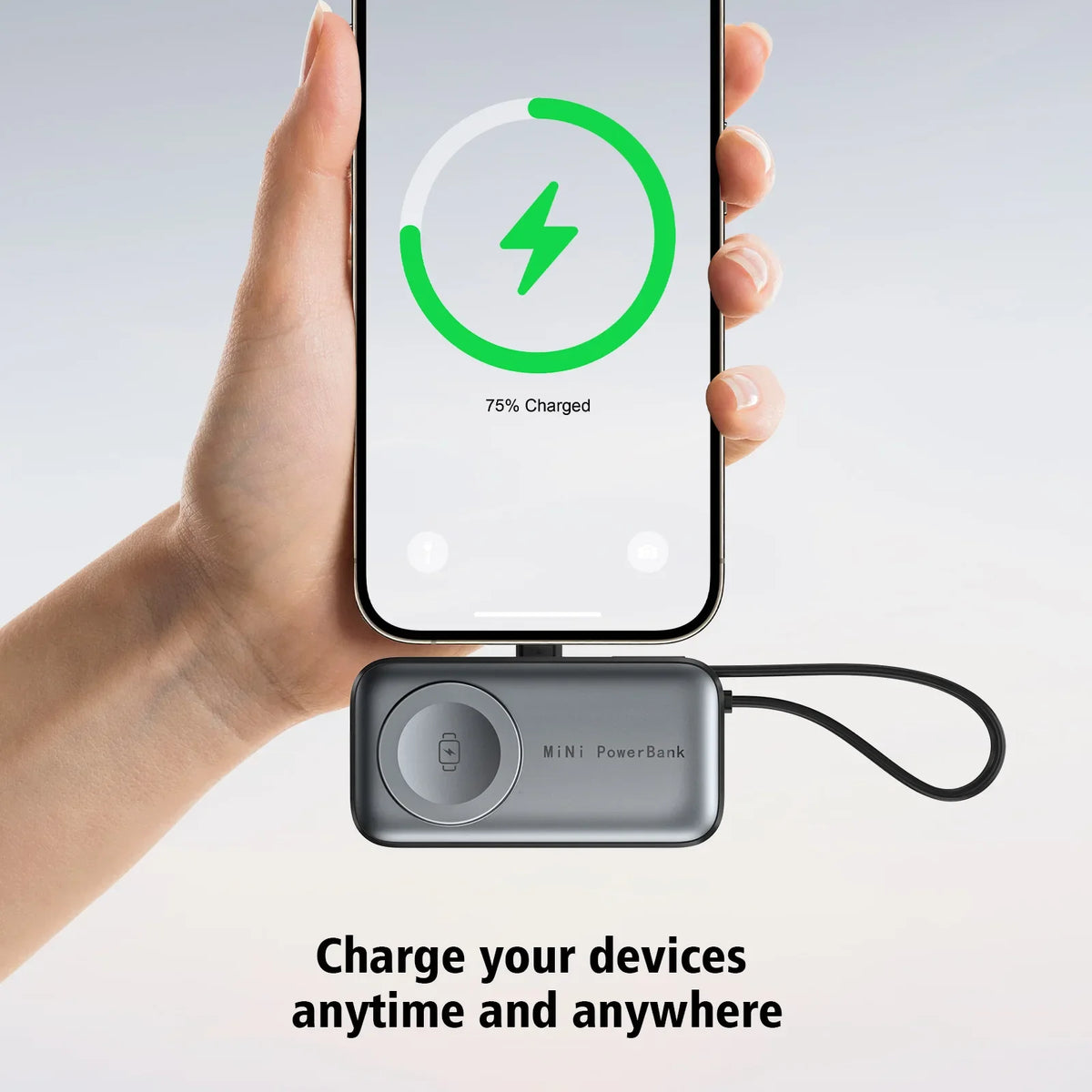Magnetischer Powerbank mit Digitalanzeige